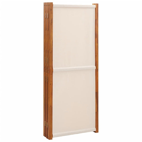 Screens & Room Dividers 6 Panel Room Divider Cream White 420X180 Cm