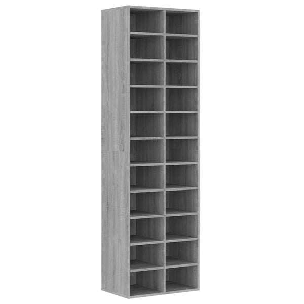 Shoe Cabinet Grey Sonoma 54X34x183 Cm Engineered Wood Shoe Cabinets