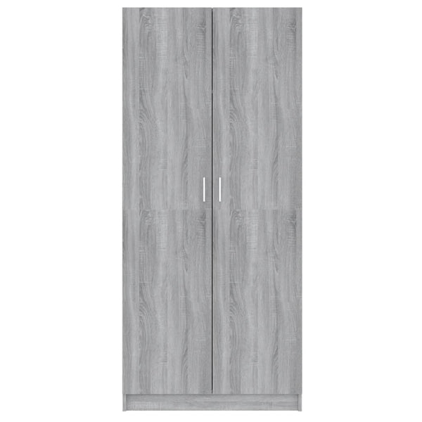 Wardrobe Grey Sonoma 80X52x180 Cm Engineered Wood Wardrobes