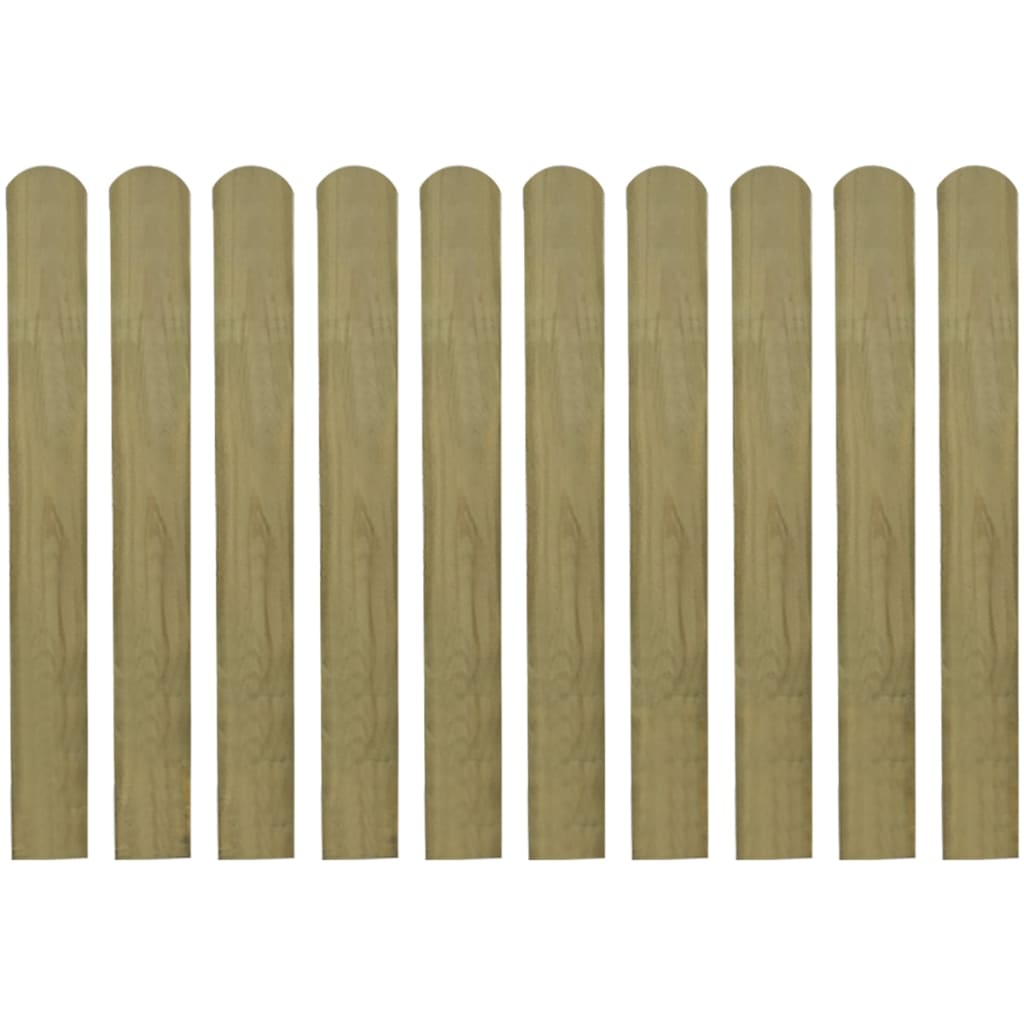 20 Pcs Impregnated Fence Slats Wood 80 Cm Fence Panels