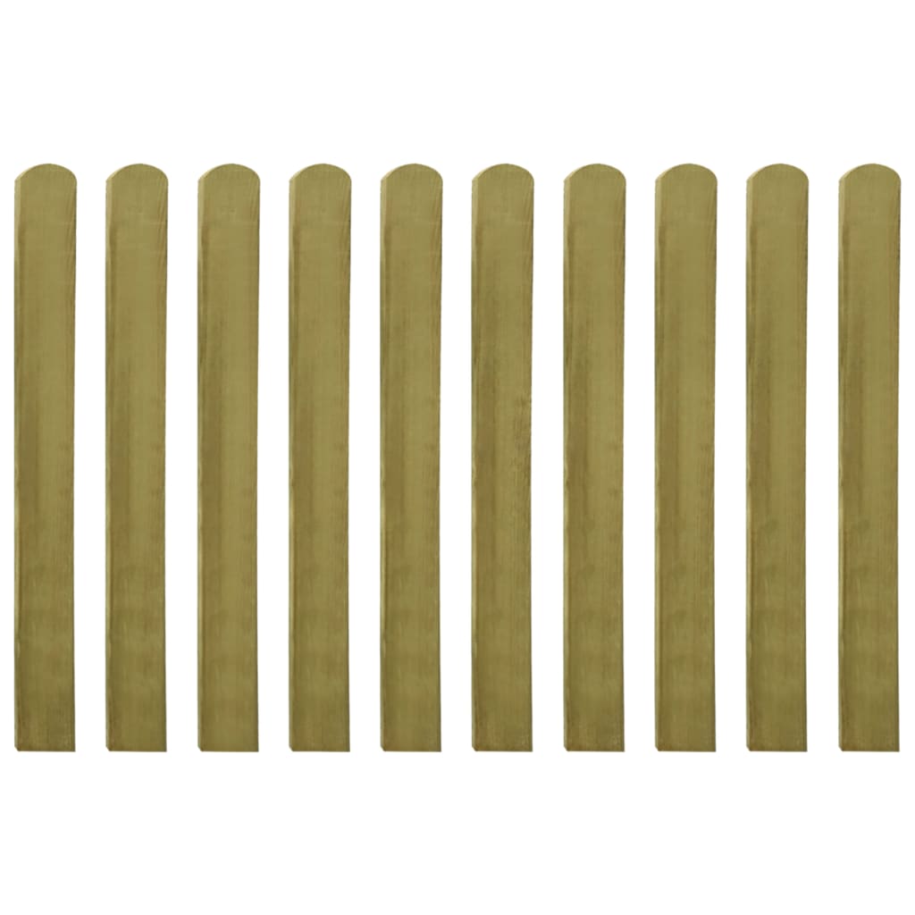 20 Pcs Impregnated Fence Slats Wood 100 Cm Fence Panels