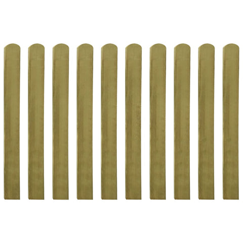 20 Pcs Impregnated Fence Slats Wood 100 Cm Fence Panels