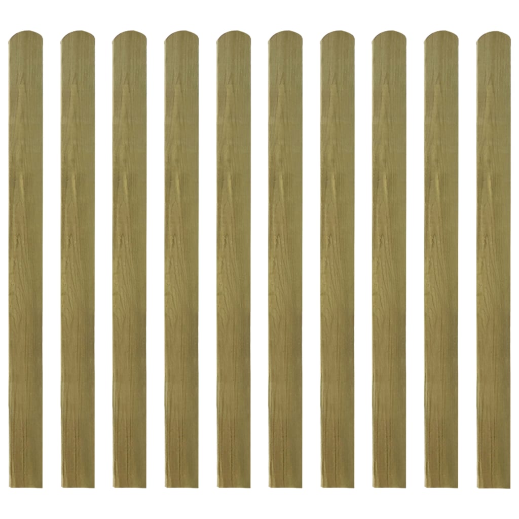 20 Pcs Impregnated Fence Slats Wood 120 Cm Fence Panels