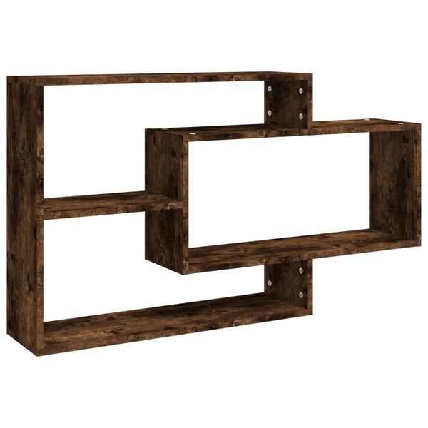 Wall Shelf Smoked Oak 104X20x58.5 Cm Engineered Wood Wall Shelves