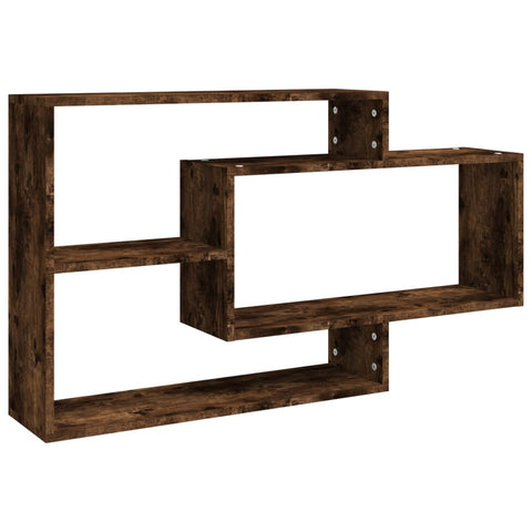 Wall Shelf Smoked Oak 104X20x58.5 Cm Engineered Wood Wall Shelves