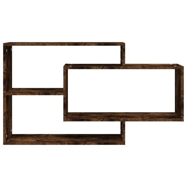 Wall Shelf Smoked Oak 104X20x58.5 Cm Engineered Wood Wall Shelves