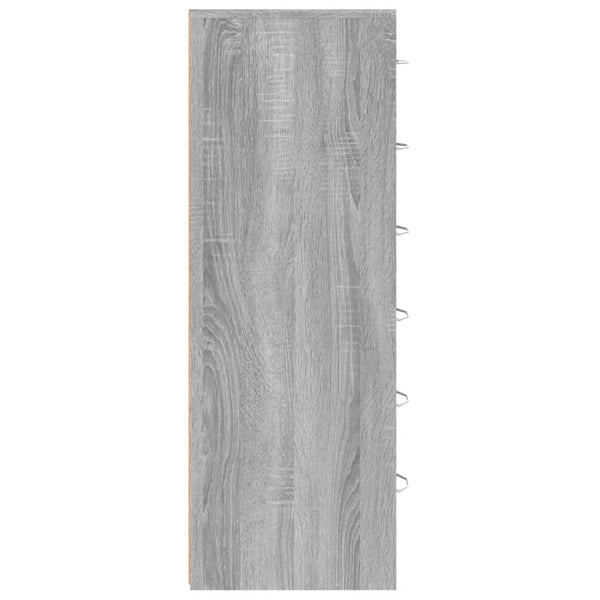 Vidaxl Sideboard With 6 Drawers Grey Sonoma 50X34x96 Cm Engineered Wood Sideboards & Buffets