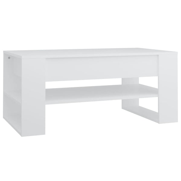 Coffee Table White 102X55x45 Cm Engineered Wood Coffee Tables