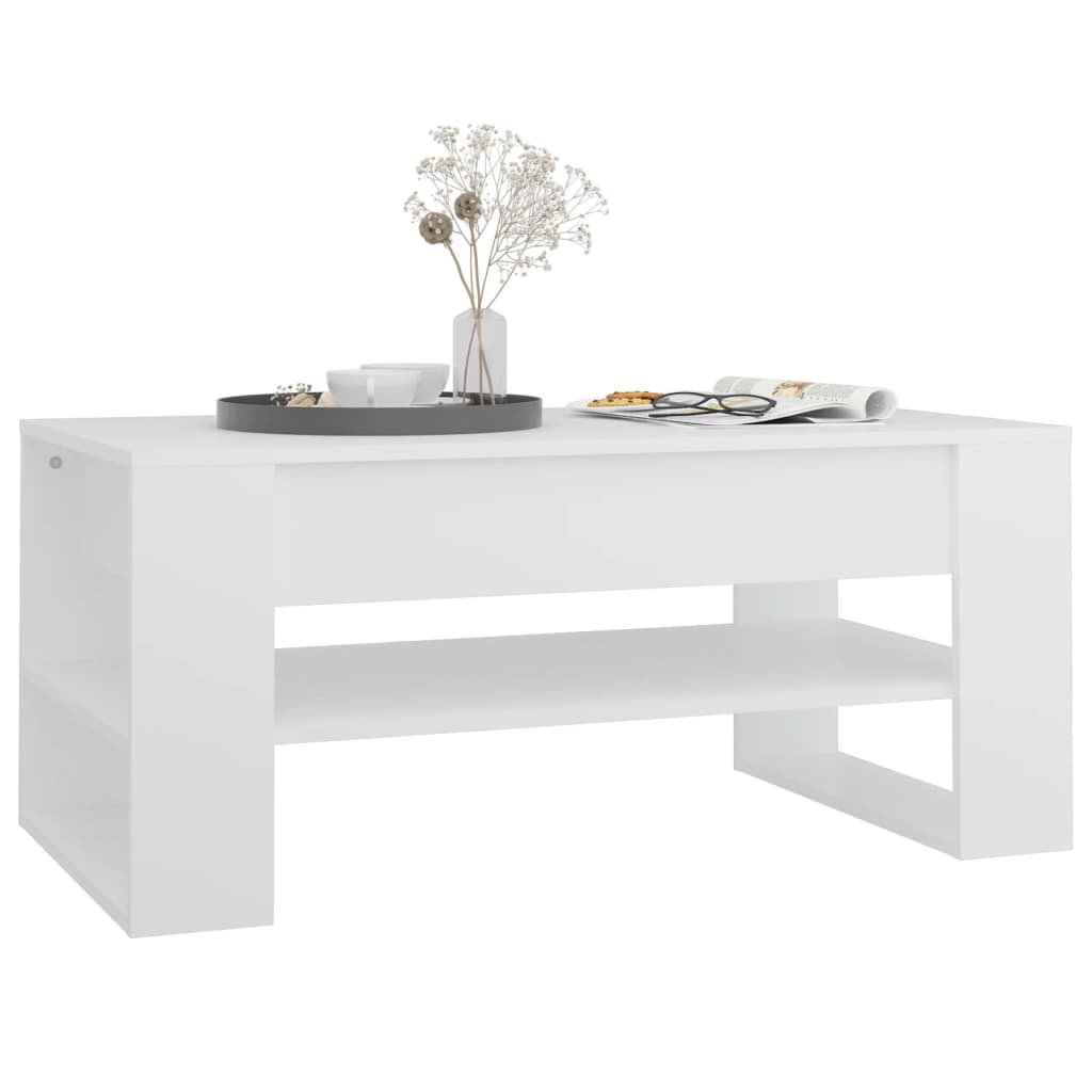 Coffee Table White 102X55x45 Cm Engineered Wood Coffee Tables