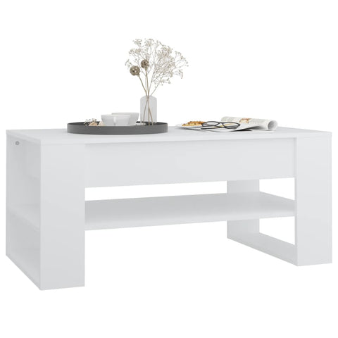 Coffee Table White 102X55x45 Cm Engineered Wood Coffee Tables