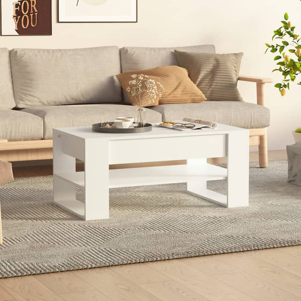 Coffee Table White 102X55x45 Cm Engineered Wood Coffee Tables