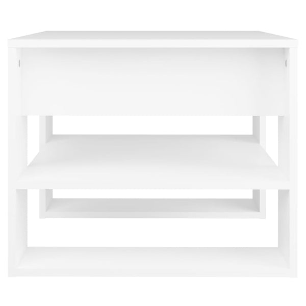 Coffee Table White 55.5X55x45 Cm Engineered Wood Coffee Tables