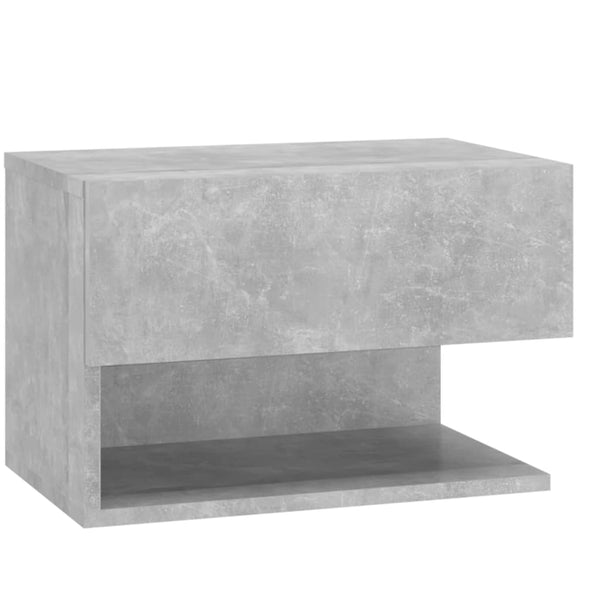 Wall Mounted Bedside Cabinet Concrete Grey Cabinets & Cupboards