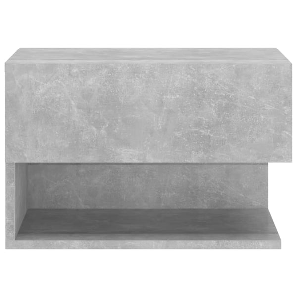 Wall Mounted Bedside Cabinet Concrete Grey Cabinets & Cupboards