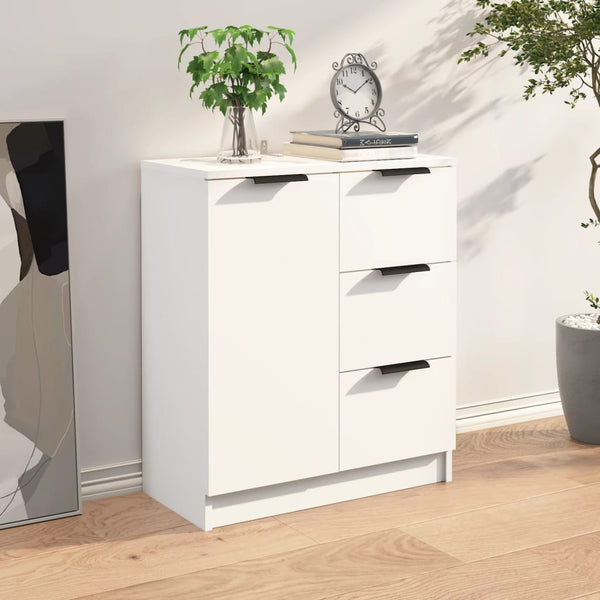 Sideboard White 60X30x70 Cm Engineered Wood Sideboards & Buffets