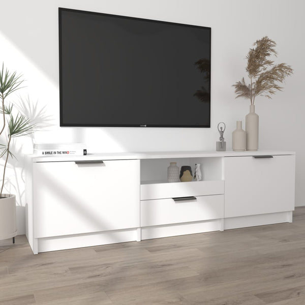 Tv Cabinet White 140X35x40 Cm Engineered Wood Tv Stands & Entertainment Units
