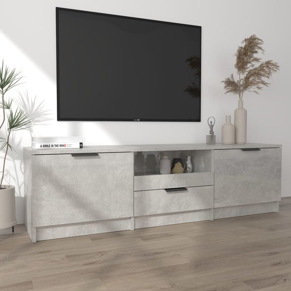 Tv Cabinet Concrete Grey 140X35x40 Cm Engineered Wood Tv Stands & Entertainment Units