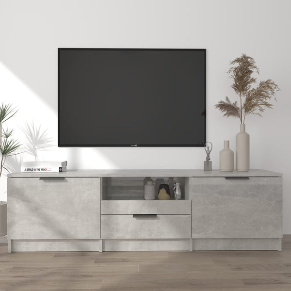 Tv Cabinet Concrete Grey 140X35x40 Cm Engineered Wood Tv Stands & Entertainment Units