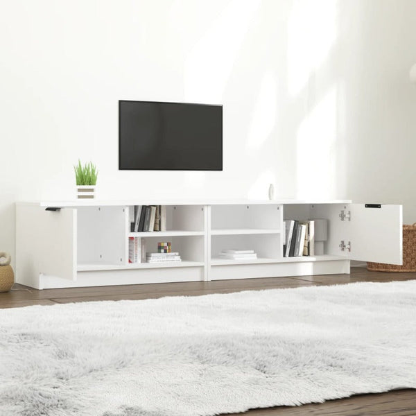 Tv Cabinets 2 Pcs White 80X35x36.5 Cm Engineered Wood