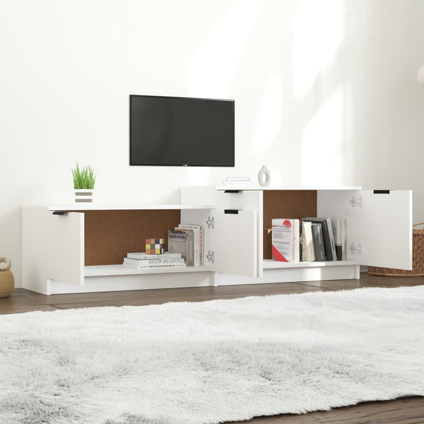 Tv Cabinet White 158.5X36x45 Cm Engineered Wood Tv Stands & Mounts
