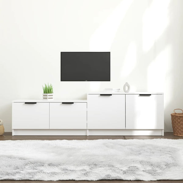Tv Cabinet White 158.5X36x45 Cm Engineered Wood Tv Stands & Mounts