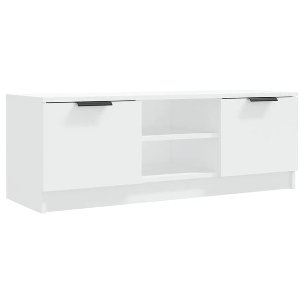 Tv Cabinet White 102X35x36.5 Cm Engineered Wood Tv Stands & Entertainment Units