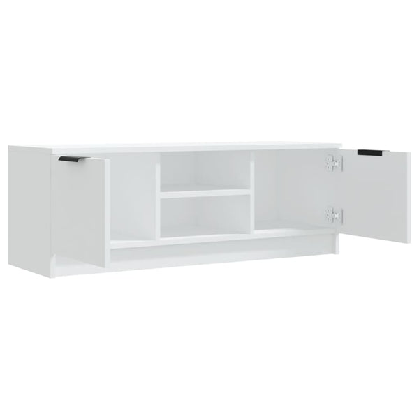 Tv Cabinet White 102X35x36.5 Cm Engineered Wood Tv Stands & Entertainment Units