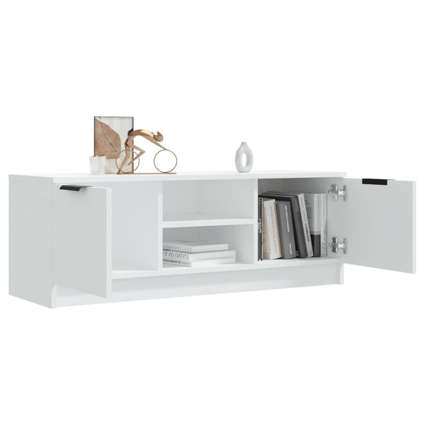 Tv Cabinet White 102X35x36.5 Cm Engineered Wood Tv Stands & Entertainment Units