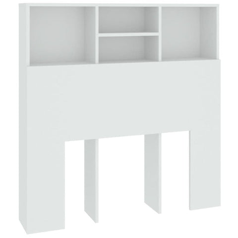 Headboard Cabinet White 100X19x103.5 Cm