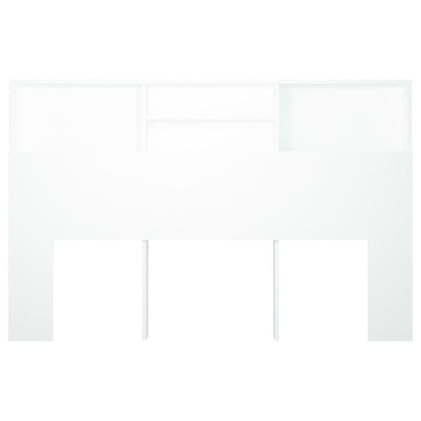 Headboard Cabinet White 160X19x103.5 Cm