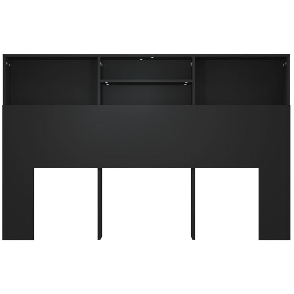 Headboard Cabinet Black 160X19x103.5 Cm Headboards & Footboards