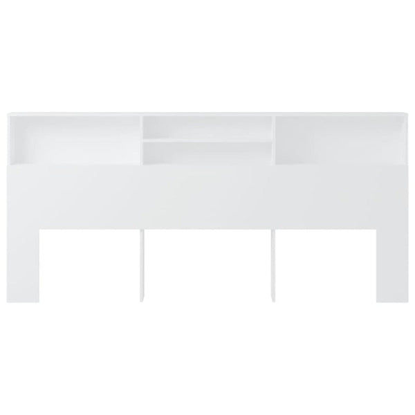 Headboard Cabinet White 220X19x103.5 Cm