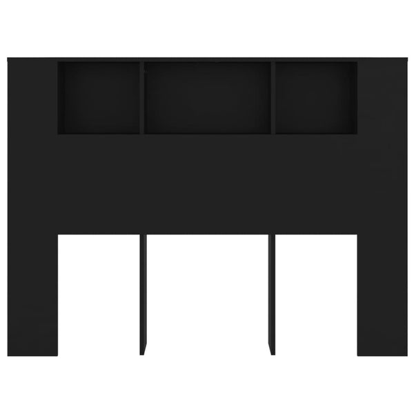 Headboards & Footboards Headboard Cabinet Black 140X18.5X104.5 Cm