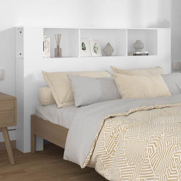 Headboard Cabinet White 160X18.5X104.5 Cm Headboards & Footboards