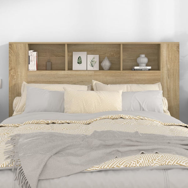 Headboard Cabinet Sonoma Oak 160X18.5X104.5 Cm Headboards & Footboards