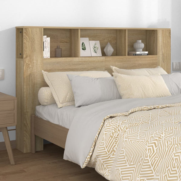Headboard Cabinet Sonoma Oak 160X18.5X104.5 Cm Headboards & Footboards