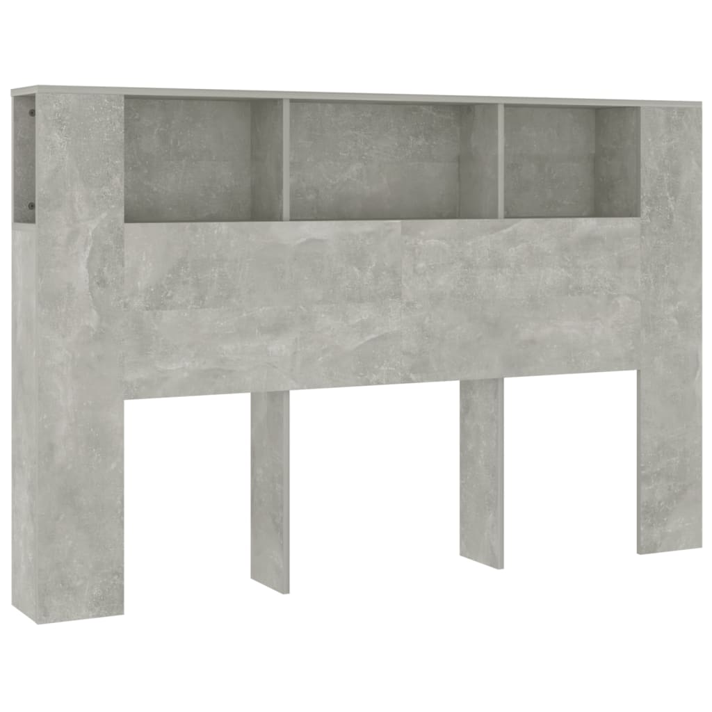 Headboard Cabinet Concrete Grey 160X18.5X104.5 Cm Headboards & Footboards
