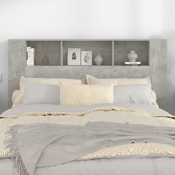 Headboard Cabinet Concrete Grey 160X18.5X104.5 Cm Headboards & Footboards