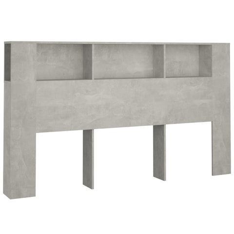 Headboard Cabinet Concrete Grey 180X18.5X104.5 Cm Headboards & Footboards