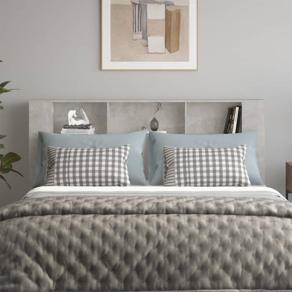 Headboard Cabinet Concrete Grey 180X18.5X104.5 Cm Headboards & Footboards