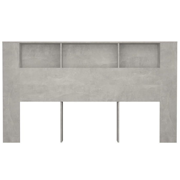 Headboard Cabinet Concrete Grey 180X18.5X104.5 Cm Headboards & Footboards