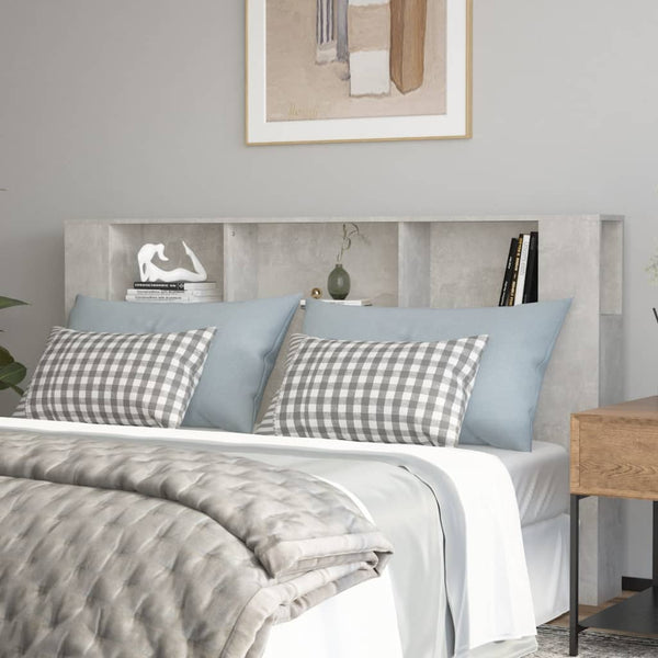 Headboard Cabinet Concrete Grey 180X18.5X104.5 Cm Headboards & Footboards