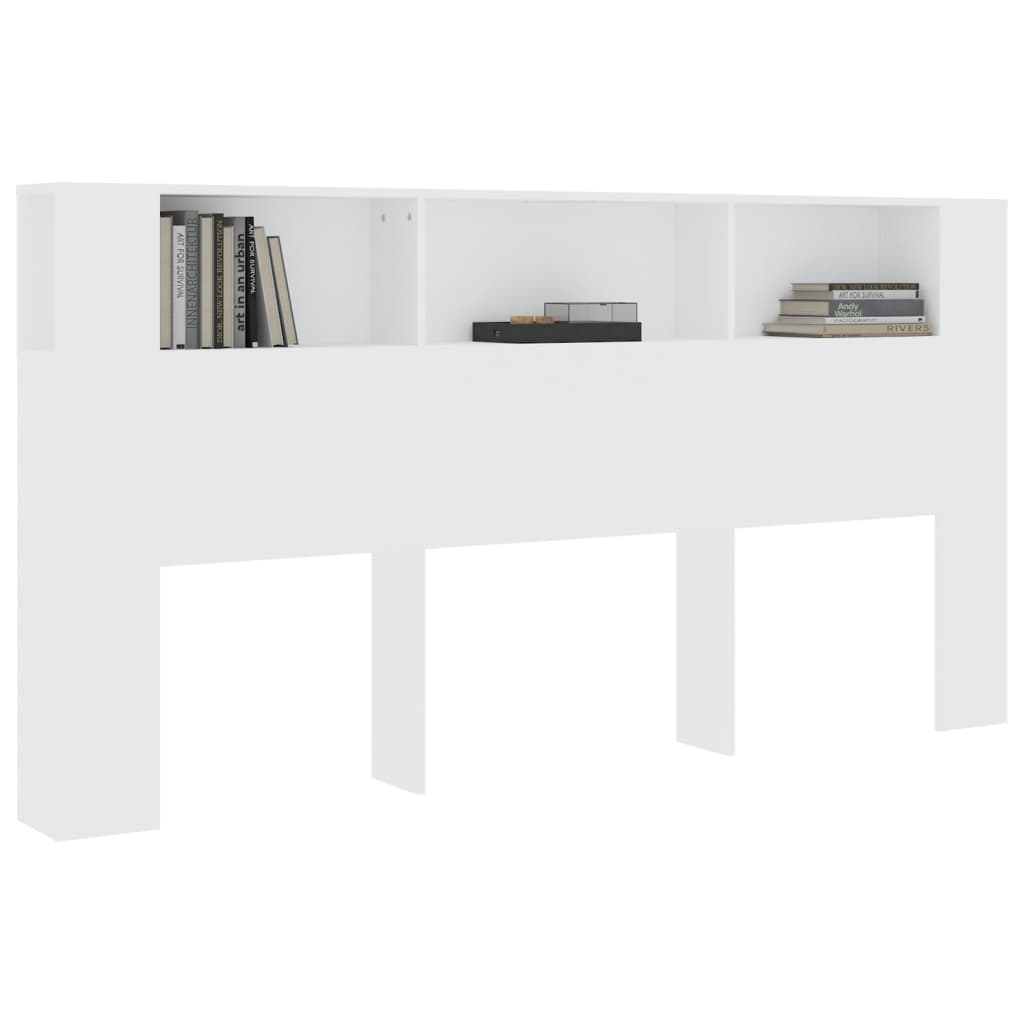 Headboard Cabinet White 200X18.5X104.5 Cm Headboards & Footboards