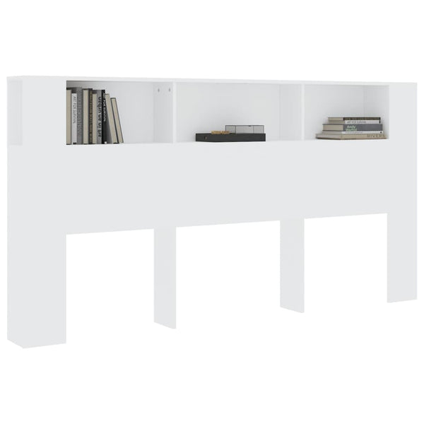 Headboard Cabinet White 200X18.5X104.5 Cm Headboards & Footboards