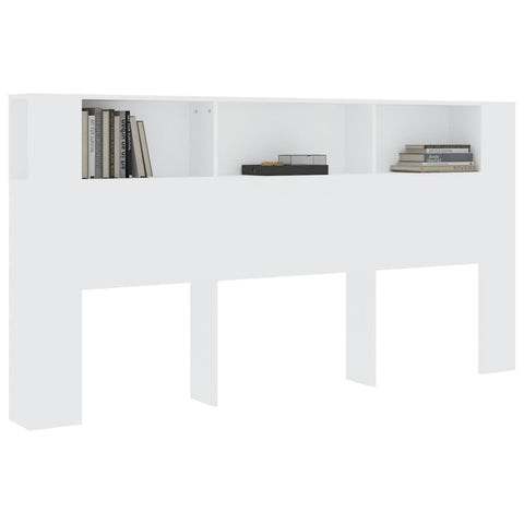 Headboard Cabinet White 200X18.5X104.5 Cm Headboards & Footboards