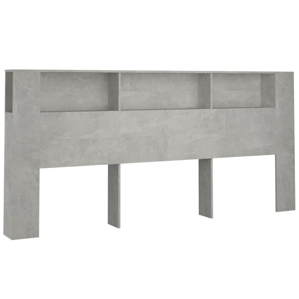 Vidaxl Headboard Cabinet Concrete Grey 220X18.5X104.5 Cm Headboards & Footboards