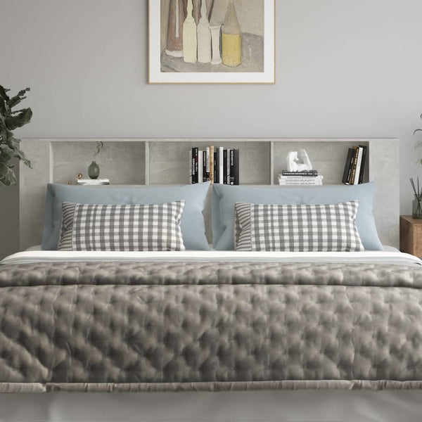 Vidaxl Headboard Cabinet Concrete Grey 220X18.5X104.5 Cm Headboards & Footboards