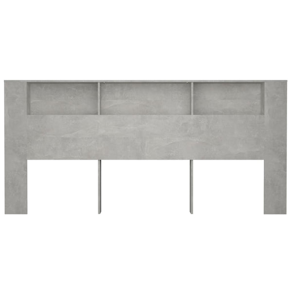 Vidaxl Headboard Cabinet Concrete Grey 220X18.5X104.5 Cm Headboards & Footboards