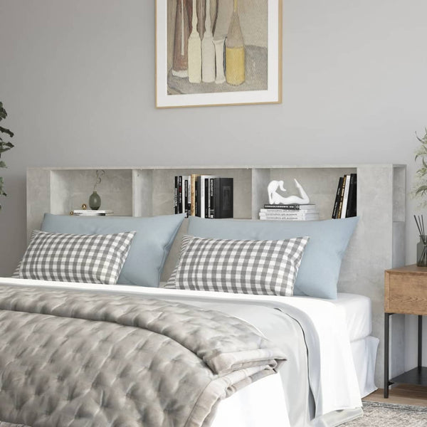 Vidaxl Headboard Cabinet Concrete Grey 220X18.5X104.5 Cm Headboards & Footboards