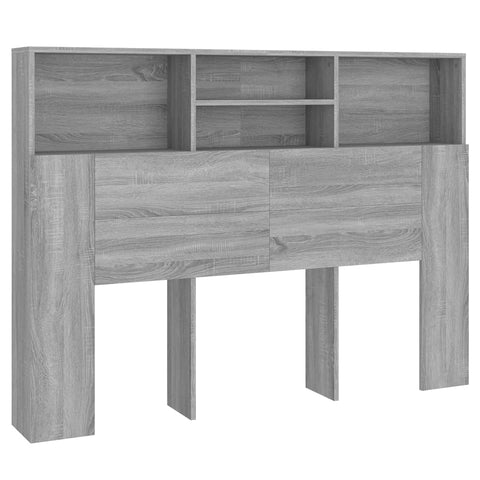 Headboard Cabinet Grey Sonoma 140X19x103.5 Cm Headboards & Footboards